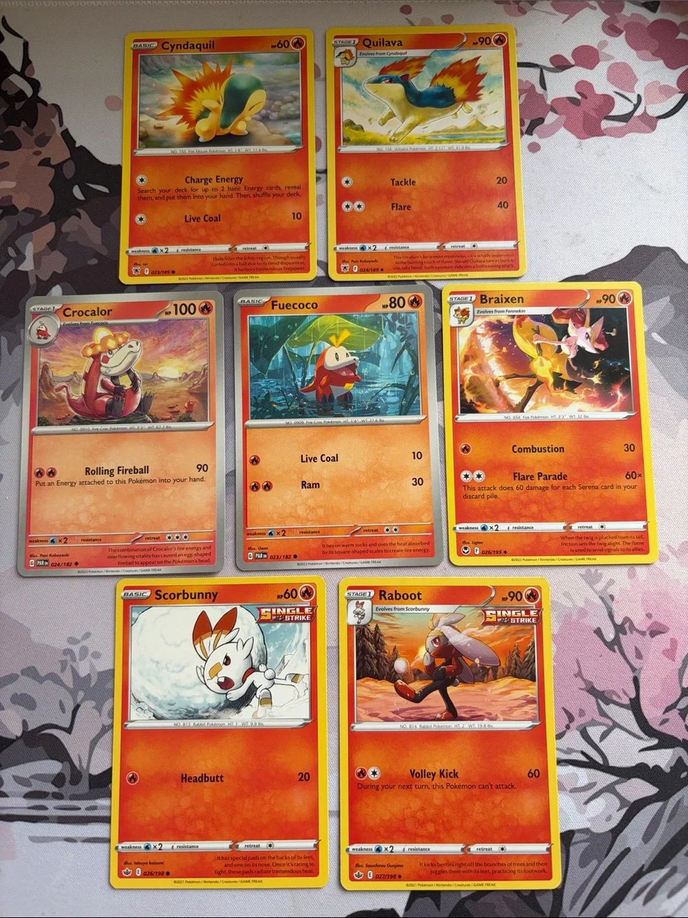 🔥 Fire Starter Pokémon Card Lot | Cyndaquil Scorbunny Fuecoco ✨5/$25✨
